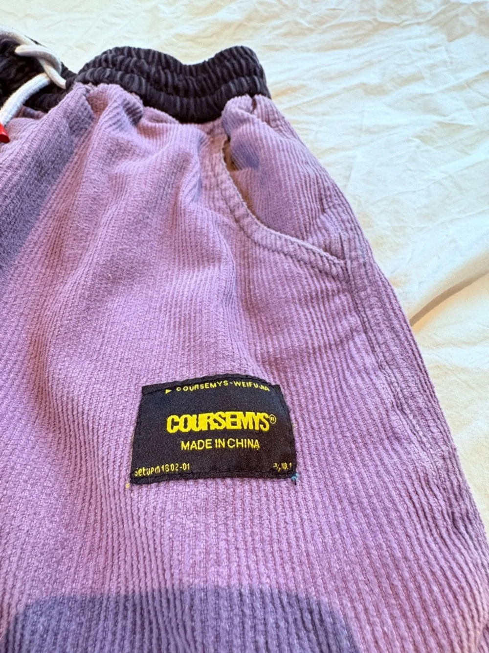 STYSSY x COURSEMYS Velvet Corduroy Patchwork Pants *KNOCKOFF* Sz small - Picture 5 of 6